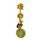 Emerald, Tsavorite & Diamond Earrings in 18 Karat Gold, Image 2