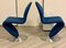 Chaises d'Appoint Modèle 1-2-3 Bleue par Verner Panton pour Fritz Hansen, Set de 2 6