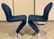 Blaue Modell 1-2-3 Stühle von Verner Panton für Fritz Hansen, 2er Set 2