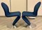 Sedie modello 1-2-3 blu di Verner Panton per Fritz Hansen, set di 2, Immagine 2