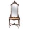 Antique Walnut Console Table with Mirror, 1880 1