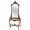 Antique Walnut Console Table with Mirror, 1880, Image 1