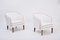 Danish Mid-Century Modern White Armchairs by Ludvig Pontoppidan, Set of 2 1