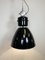 Grande Lampe d'Usine Industrielle Noire de Elektrosvit, 1960s 11