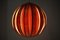 Large Mid-Century Wooden Veneer Pendant from Uluv, 1960s 5