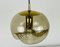 Lampada a sospensione in vetro ambrato di Koch & Lowy per Peill & Putzler, 1960, Immagine 3