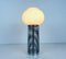 Lámpara de mesa de cromo y vidrio opalino, años 60, Imagen 9