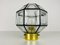 Mid-Century Deckenlampe aus Eisen & Glas von Glashütte Limburg, 1960er 2