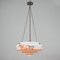 German Art Deco Pendant Lamp in Enameled Glass and Brass, 1930s, Image 17