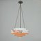 German Art Deco Pendant Lamp in Enameled Glass and Brass, 1930s, Image 2