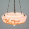 German Art Deco Pendant Lamp in Enameled Glass and Brass, 1930s 12
