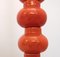 Lámpara de pie de cerámica esmaltada en naranja, años 70, Imagen 4