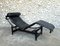 Schwarze Vintage LC4 Chaiselongue von Le Corbusier, Jeanneret & Perriand für Cassina, 1960er 4