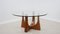 Tavolo da pranzo Mid-Century in legno di noce e vetro, Italia, anni '60, Immagine 10