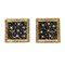 0.84 Carat Old Cut Diamonds Gold Plated Earrings, Set of 2 1