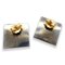 0.84 Carat Old Cut Diamonds Gold Plated Earrings, Set of 2 4