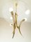 1-Light Chandelier, 3-Light Chandelier and 2 4-Light Wall Lights from Lumen Milano, Early 1950s, Set of 4 7