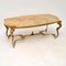 Antique French Onyx & Brass Coffee Table, Image 1