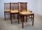 Italian Wood and Faux Leather Chairs, 1960s, Set of 6 3