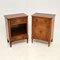 Antique Georgian Style Burr Walnut Bedside Cabinets, Set of 2 1