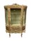 Antique Napoleon III Hand Painted Golden Wooden Showcase, France, 1870s 1