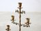 French Brass Candelabras, Set of 3 3