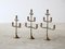 French Brass Candelabras, Set of 3 2