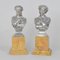 Silver-Plated Bronze Busts by Clesinger for Collas, 19th Century, Set of 2 1