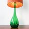 Green Glass Table Lamp from Marinha Grande, 1960s 5