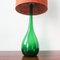 Lampada da tavolo in vetro verde di Marinha Grande, anni '60, Immagine 6