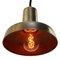 Lámpara colgante de fábrica industrial vintage de latón macizo, Imagen 3