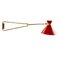 Red Diabolo Sconce by Rene Mathieu for Lunel, 1950s, Image 1