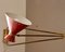 Red Diabolo Sconce by Rene Mathieu for Lunel, 1950s 6