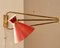 Rote Diabolo Wandlampe von Rene Mathieu für Lunel, 1950er 4