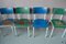 Industrielle Zweifarbige Stühle mit Patina, 6er Set 12