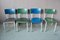 Industrial Bicolore Chairs with Patina, Set of 6, Image 1