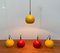 Mid-Century German Space Age Metal Ball Pendant Lamps, Set of 2 18