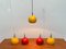 Mid-Century German Space Age Metal Ball Pendant Lamps, Set of 2, Image 1
