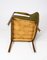 Dänischer Sessel aus Birkenholz und Dunkelgrünem Stoff, 1950er 6