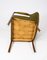 Danish Armchair in Birch and Dark Green Fabric, 1950s 6