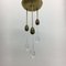 Mid-Century Ceiling Lamp with Murano Glass Drops, 1970s 1