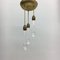 Mid-Century Ceiling Lamp with Murano Glass Drops, 1970s 3