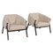 Okumi Cream Leather Armchairs by Studio Catoir for Ligne Roset, Set of 2 1