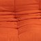 Divano modulare Togo arancione di Michel Ducaroy per Ligne Roset, set di 5, Immagine 5