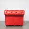 Red Leather Lounge Chair, Image 3