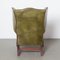 Green Leather Wingback Armchair, Image 4