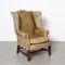 Green Leather Wingback Armchair 1