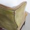 Green Leather Wingback Armchair, Image 8