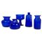 Collection of Five Blue Vases by Erik Hoglund, Sweden, 1960s, Set of 5 1
