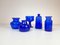 Collection of Five Blue Vases by Erik Hoglund, Sweden, 1960s, Set of 5 4